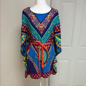 Flying Tomato size Medium kaftan mini dress with belt PTP 19